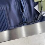 Gucci Men GG Nylon Canvas Zip Jacket Dark Blue Interlocking G Embroidered High Neck - Imagen 7