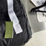 Gucci Men GG Nylon Jacquard Jacket Web Black Stripe Lined Fixed Hood Rib Cuffs - Image 8