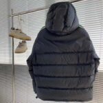 Gucci Men GG Nylon Jacquard Jacket Web Black Stripe Lined Fixed Hood Rib Cuffs - Image 3