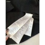 Gucci Women GG Wool Top Gucci Intarsia Black Ivory Wool Crewneck Dropped Shoulder Long Sleeves Rib – Bild 9