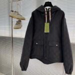 Gucci Men Gucci Off The Grid Hooded Jacket Black GG ECONYL Regenerated Nylon - Image 4