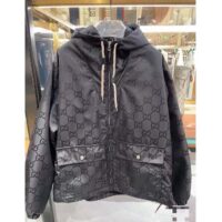 Gucci Men Gucci Off The Grid Hooded Jacket Black GG ECONYL Regenerated Nylon (7)