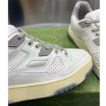 Gucci Unisex Distressed Effect Sneaker Off White Leather Interlocking G Rubber Flat – Bild 10