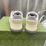 Gucci Unisex Distressed Effect Sneaker Off White Leather Interlocking G Rubber Flat – Bild 7