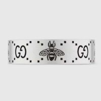 Gucci Unisex GG Bee Engraved Ring 925 Sterling Silver Aged Silver-Toned Hardware (7)