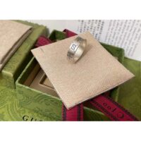 Gucci Unisex GG Bee Engraved Ring 925 Sterling Silver Aged Silver-Toned Hardware (7)