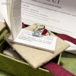 Gucci Unisex GG Heart Ring Interlocking G 925 Sterling Silver Red Enamel - immagine 7