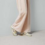 Gucci Unisex GG MAC80 Sneaker Off White Yellow Leather Grey Fabric Interlocking G Round Toe Rubber Flat – Image 11