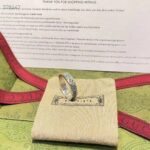 Gucci Unisex GG Ring Interlocking G 925 Sterling Silver Brown Turquoise Enamel Engraved Trim - Image 2