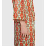 Gucci Unisex GG Ring Interlocking G 925 Sterling Silver Brown Turquoise Enamel Engraved Trim - Image 6