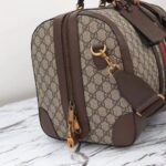 Gucci Unisex GG Savoy Small Duffle Bag Beige Ebony GG Supreme Canvas - immagine 8