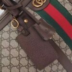 Gucci Unisex GG Savoy Small Duffle Bag Beige Ebony GG Supreme Canvas - immagine 9