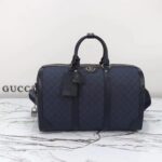 Gucci Unisex GG Savoy Small Duffle Bag Blue Black GG Supreme Canvas - Imagen 3