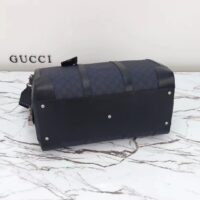 Gucci Unisex GG Savoy Small Duffle Bag Blue Black GG Supreme Canvas (10)