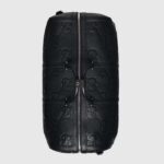 Gucci Unisex Jumbo GG Large Duffle Bag Black Leather Double G Zip Closure - Image 5
