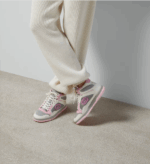 Gucci Unisex Mac80 High Top Sneaker Off White Pink Leather Round Toe Rubber Sole Flat – Bild 11