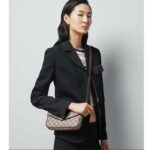 Gucci Unisex Ophidia Mini Bag Beige Ebony GG Supreme Canvas Brown Leather Double G - Image 11