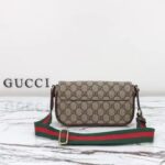 Gucci Unisex Ophidia Mini Bag Beige Ebony GG Supreme Canvas Brown Leather Double G - Image 3