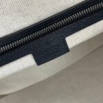 Gucci Unisex Savoy Small Duffle Bag Beige Blue GG Supreme Canvas Blue Leather – Image 10