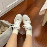 Gucci Unisex Screener Sneaker White GG Supreme Canvas Rubber Sole Lace-Up Low Heel - Image 13