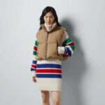 Gucci Women Canvas Padded Gilet GG Canvas Lined Concealed Hood High Neck Sleeveless - Imagen 12