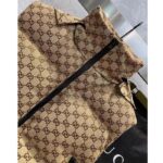 Gucci Women Canvas Padded Gilet GG Canvas Lined Concealed Hood High Neck Sleeveless - Imagen 5