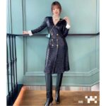 Gucci Women GG Boot Black Leather Geometric Heel Metal Inserts Mid-Heel - immagine 14