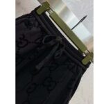 Gucci Men GG Brushed Cotton Short Black Elastic Waist Drawstring Rear Patch Two Side Pockets - Bild 4