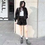 Gucci Women GG Brushed Cotton Hooded Sweatshirt Black Fixed Hood Dropped Shoulder Long Sleeves – Image 13