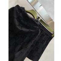 Gucci Men GG Brushed Cotton Short Black Elastic Waist Drawstring Rear Patch Two Side Pockets (2)