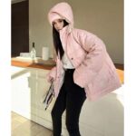 Gucci Women GG Cotton Canvas Puffer Jacket Light Pink GG Lined Interlocking G Two Front Pockets – Image 13