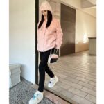 Gucci Women GG Cotton Canvas Puffer Jacket Light Pink GG Lined Interlocking G Two Front Pockets – Image 11