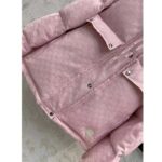 Gucci Women GG Cotton Canvas Puffer Jacket Light Pink GG Lined Interlocking G Two Front Pockets – Image 7