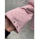 Gucci Women GG Cotton Canvas Puffer Jacket Light Pink GG Lined Interlocking G Two Front Pockets – Image 9