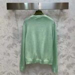 Gucci Men GG Fine Cashmere Cardigan Interlocking G Light Green Crewneck Long Sleeves - Image 3