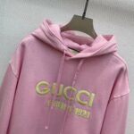Gucci Women GG Hooded Sweatshirt Embroidery Firenze 1921 Drawstring Closure Dropped Shoulder Long Sleeves - Image 5