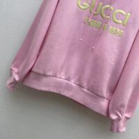 Gucci Women GG Hooded Sweatshirt Embroidery Firenze 1921 Drawstring Closure Dropped Shoulder Long Sleeves (13)