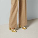 Gucci Women GG Platform Pump Double G Metallic Gold Patent Leather Crystals High Heel - immagine 11