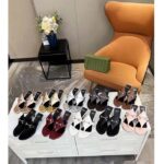 Gucci Women GG Thong Sandal Horsebit Black Leather Interlocking G Mid-Heel - Image 12