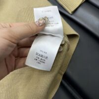 Gucci Women GG Wool Polo Shirt Horsebit Camel Wool Sailor Collar Two Front Pockets Short Sleeves (8)