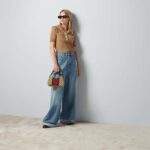 Gucci Women GG Wool Polo Shirt Horsebit Camel Wool Sailor Collar Two Front Pockets Short Sleeves – Bild 13