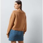 Gucci Women GG Wool Top Gucci Intarsia Camel Wool Crewneck Dropped Shoulder Long Sleeves Rib - Bild 13