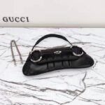 Gucci Women Horsebit Chain Medium Shoulder Bag Black Quilted Leather Maxi Horsebit - Image 5