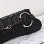 Gucci Women Horsebit Chain Medium Shoulder Bag Black Quilted Leather Maxi Horsebit - Image 9