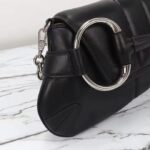 Gucci Women Horsebit Chain Medium Shoulder Bag Black Quilted Leather Maxi Horsebit - Image 10