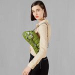 Gucci Women Horsebit Chain Medium Shoulder Bag Green Quilted Leather Maxi Horsebit - Image 13