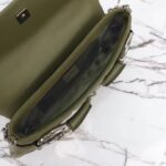 Gucci Women Horsebit Chain Medium Shoulder Bag Green Quilted Leather Maxi Horsebit - Image 7