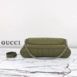 Gucci Women Horsebit Chain Medium Shoulder Bag Green Quilted Leather Maxi Horsebit - Image 5