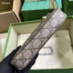 Gucci Women Ophidia Mini Bag Beige Ebony GG Supreme Canvas Double G Top Zip Closure - immagine 5