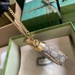 Gucci Women Ophidia Mini Bag Beige Ebony GG Supreme Canvas Metallic Gold Leather Double G - Image 10